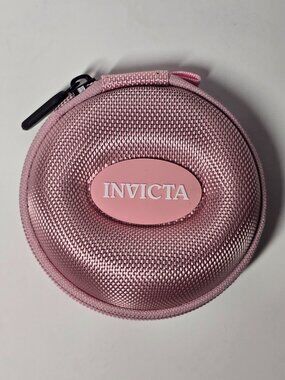 Invicta Single Watch Travel Case w/ Zipper, Pink (IPM247-PNK)